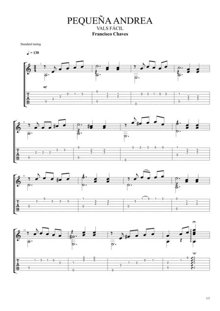 Pequea Andrea Easy Waltz Sheet Music