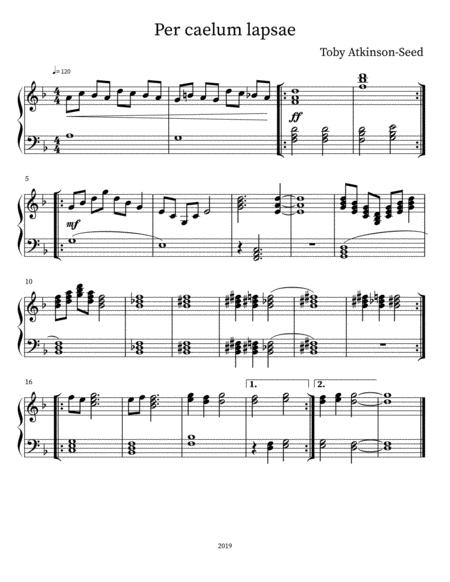 Per Caelum Lapsae Sheet Music