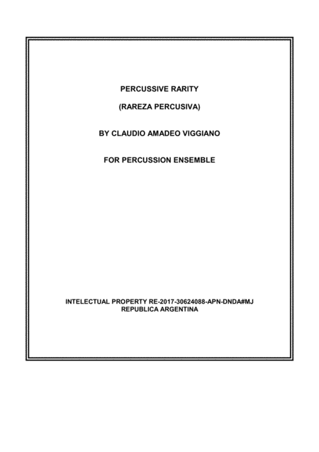 Free Sheet Music Percussive Rarity Rareza Percusiva