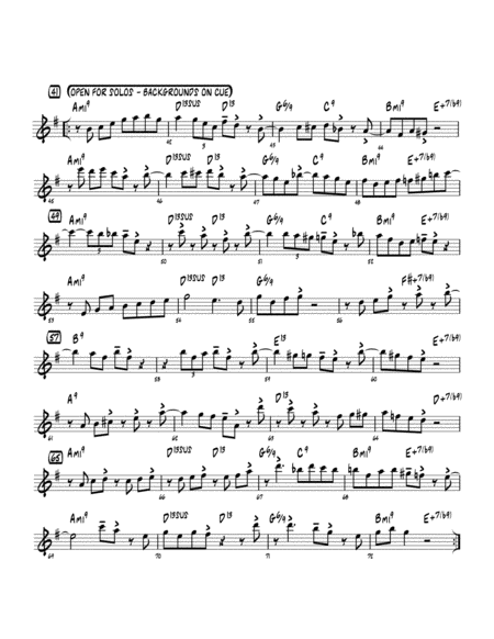 Perdido Arr Mark Taylor Eb Sample Solo Sheet Music