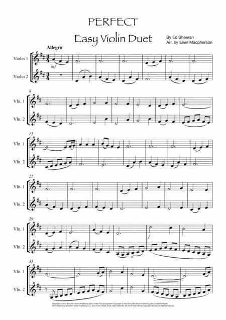 Free Sheet Music Perfect For Easy Violin Duet
