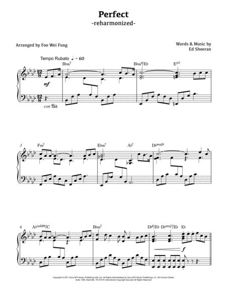 Perfect Reharmonized Sheet Music