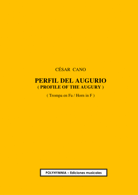 Perfil Del Augurio Op 56 For Solo Horn Sheet Music