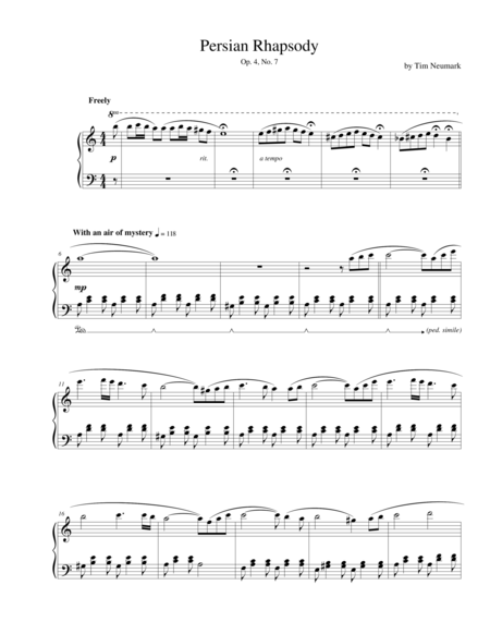 Free Sheet Music Persian Rhapsody