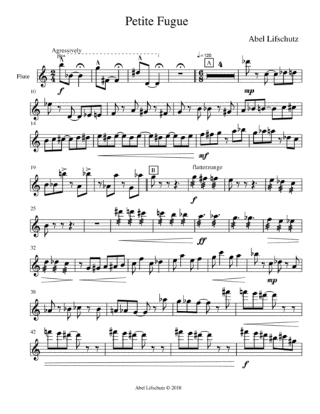 Petite Fugue For Wind Trio Sheet Music