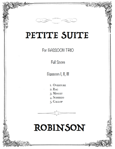 Free Sheet Music Petite Suite For Bassoon Trio Full Score With Parts