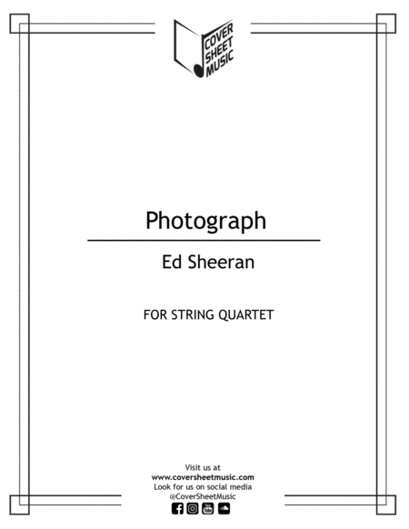 Photograph String Quartet Sheet Music