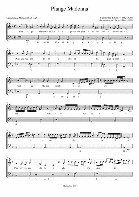 Free Sheet Music Piange Madonna