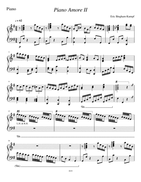 Free Sheet Music Piano Amore Ii