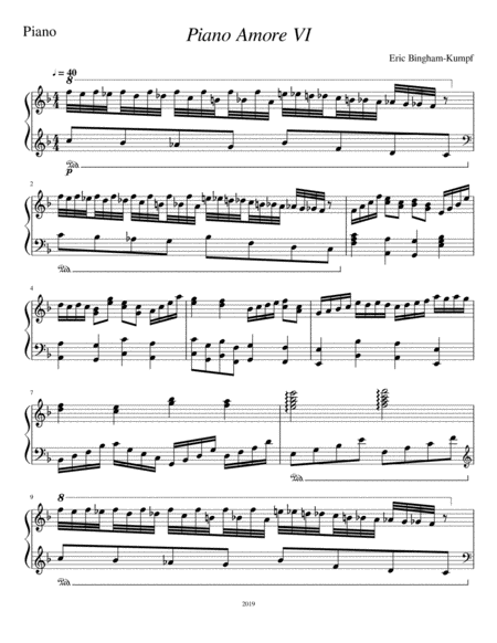 Free Sheet Music Piano Amore Vi