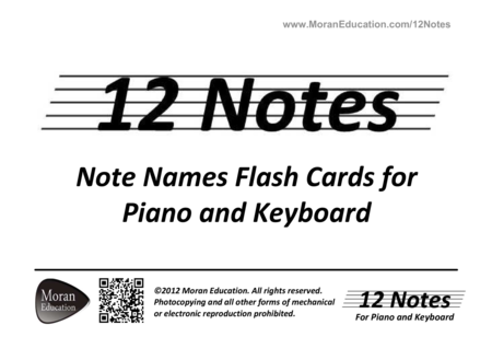 Free Sheet Music Piano And Keyboard Note Names Flash Cards