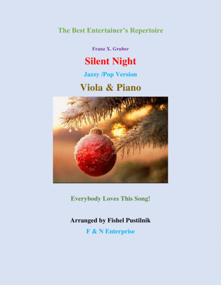 Free Sheet Music Piano Background For Silent Night Viola And Piano
