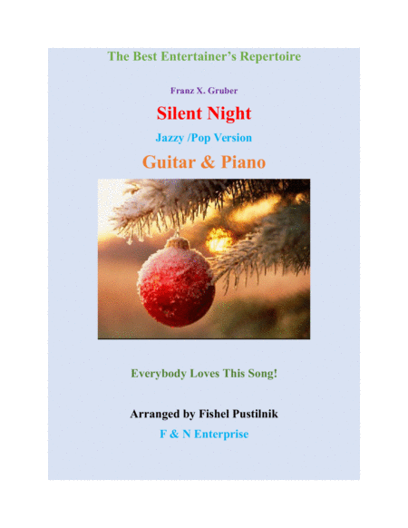 Free Sheet Music Piano Background For Slent Night Guitar And Piano