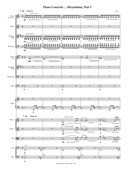 Free Sheet Music Piano Concerto Mozartiana 2007 For Piano Solo And Chamber Orchestra
