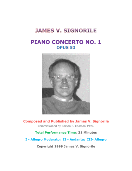 Free Sheet Music Piano Concerto No 1 Op 53 Conductors Score Set Of Parts Solo Piano 2 Piano Reduction By James V Signorile