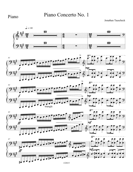 Free Sheet Music Piano Concerto No 1 Piano I Mov I Four Hand Reduction