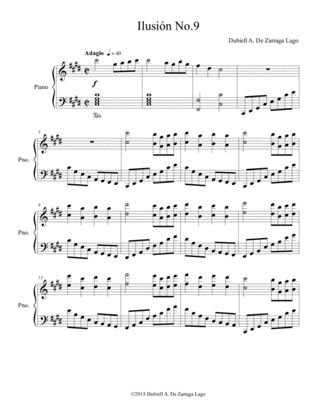 Free Sheet Music Piano Ilusion No 9