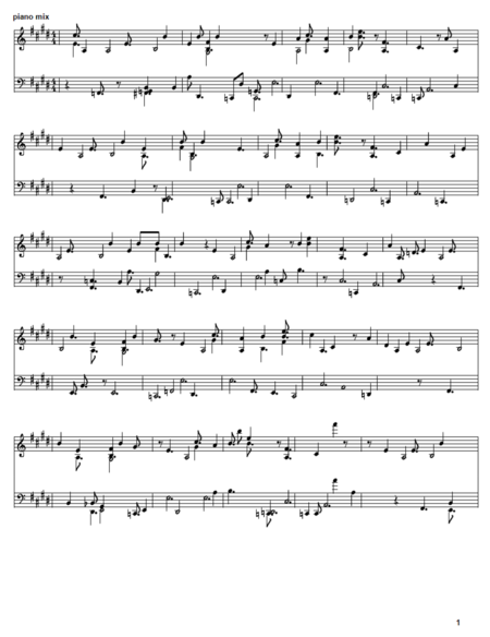 Piano Mix Sheet Music