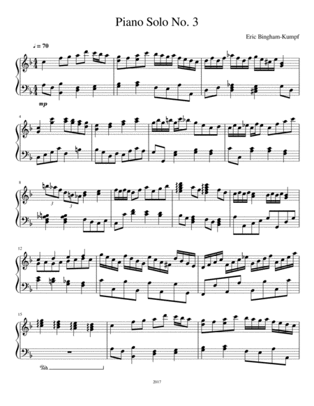 Free Sheet Music Piano Solo No 3