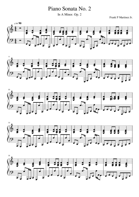 Free Sheet Music Piano Sonata No 2 In A Minor Op 2