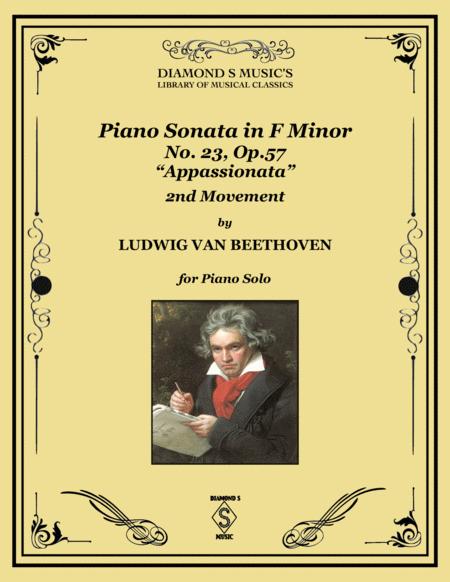 Free Sheet Music Piano Sonata No 23 Op 57 Appassionata 2nd Movement Beethoven