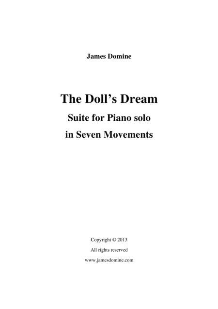 Piano Suite 2 The Dolls Dream Sheet Music