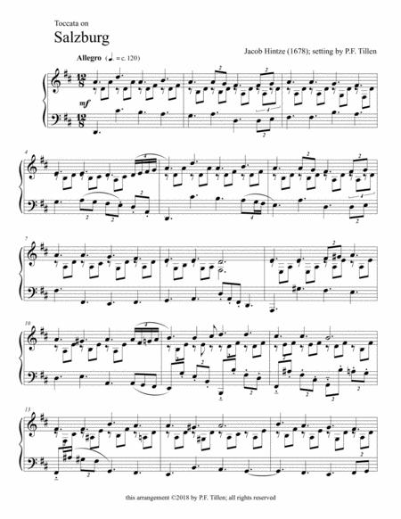 Free Sheet Music Piano Toccata On Salzburg