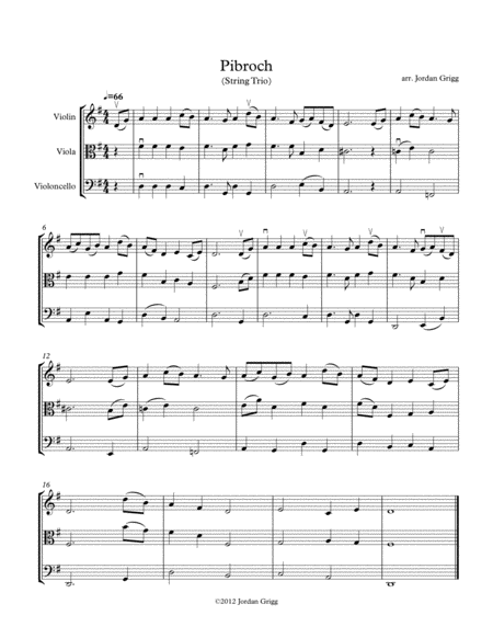 Pibroch String Trio Sheet Music