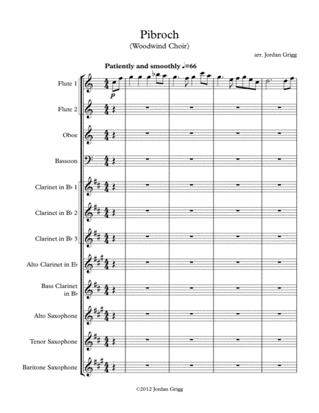 Pibroch Woodwind Choir Sheet Music