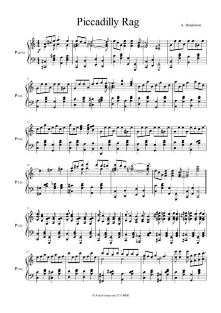 Piccadilly Rag Sheet Music