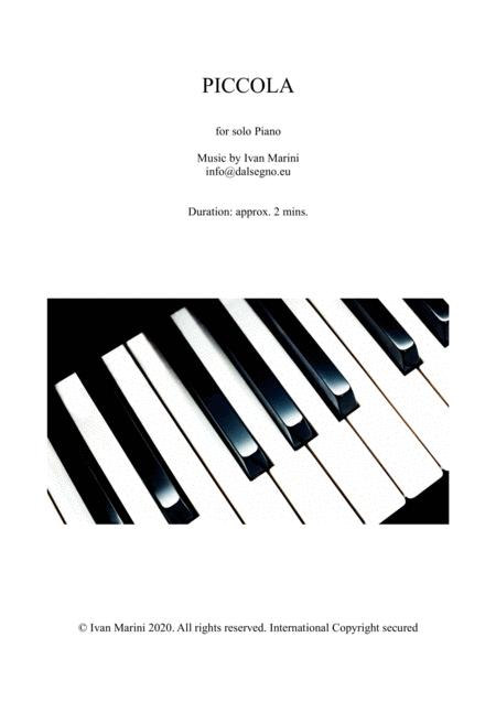 Free Sheet Music Piccola For Piano Solo