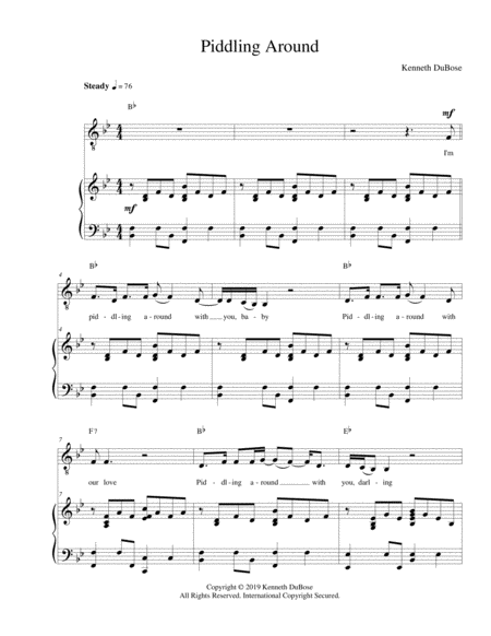 Free Sheet Music Piddling Around