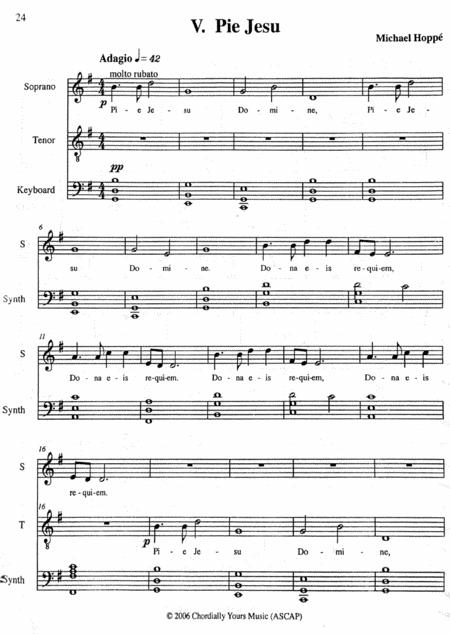 Pie Jesu From Requiem Duet Version Sheet Music