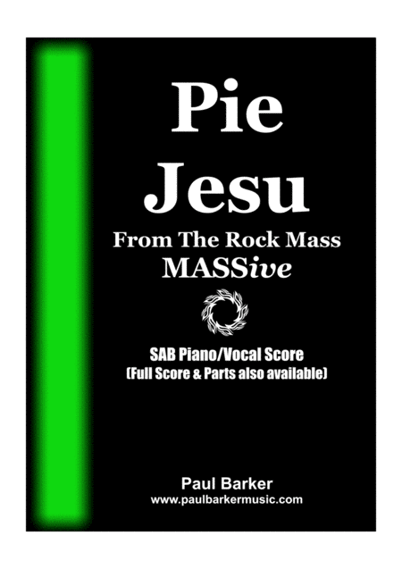 Free Sheet Music Pie Jesu Piano Vocal Score