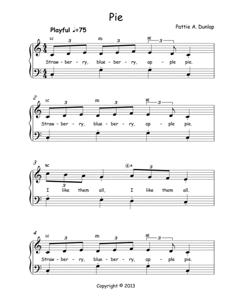 Pie Sheet Music