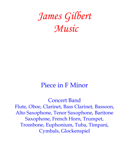 Piece In F Minor Sheet Music