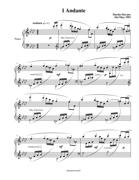 Free Sheet Music Piezas Sentimentales