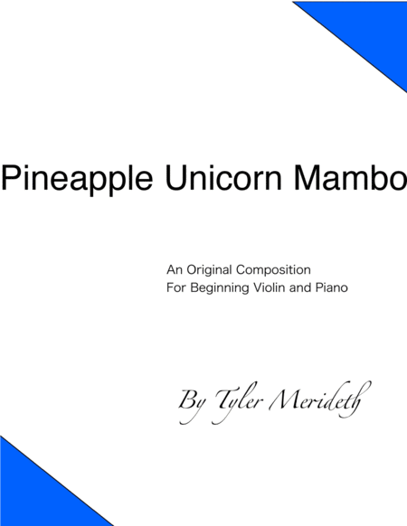 Pineapple Unicorn Mambo Violin Solo And Piano Sheet Music