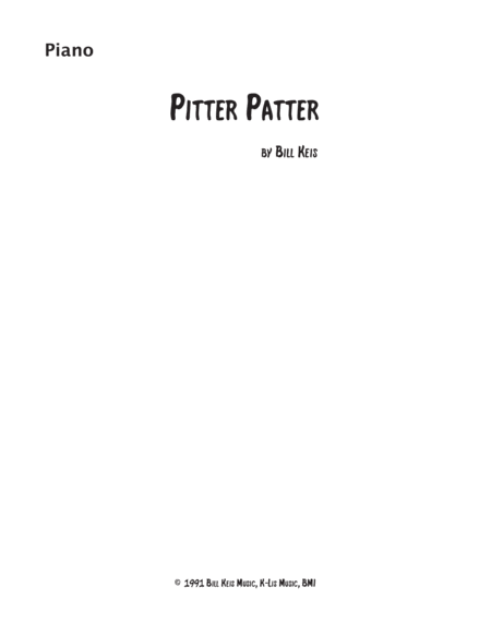 Pitter Patter Sheet Music