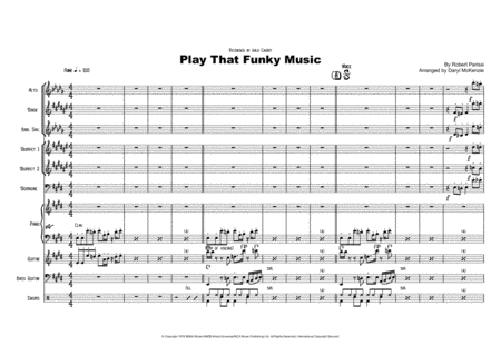 Play That Funky Music Vocal With Small Band 5 Horns Key Of E Sheet Music