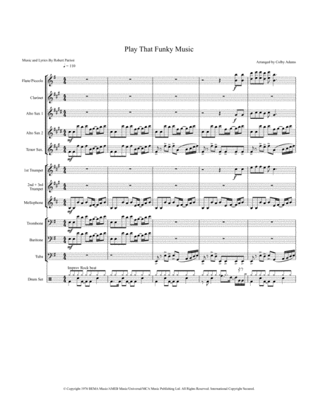 Free Sheet Music Play That Funky Music