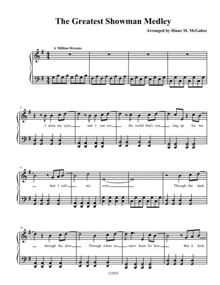 Play The Greatest Showman Medley Sheet Music