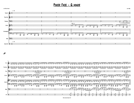 Poker Face Pro Combo G Minor Version Sheet Music