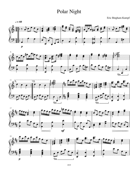 Free Sheet Music Polar Night