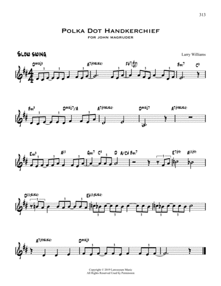 Free Sheet Music Polka Dot Handkerchief