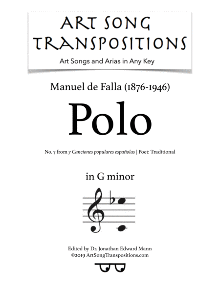 Polo Transposed To G Minor Sheet Music