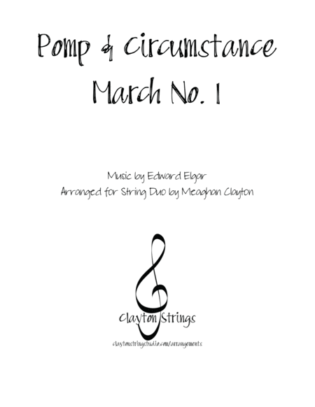 Pomp And Circumstance March No 1 Graduation March Sheet Music