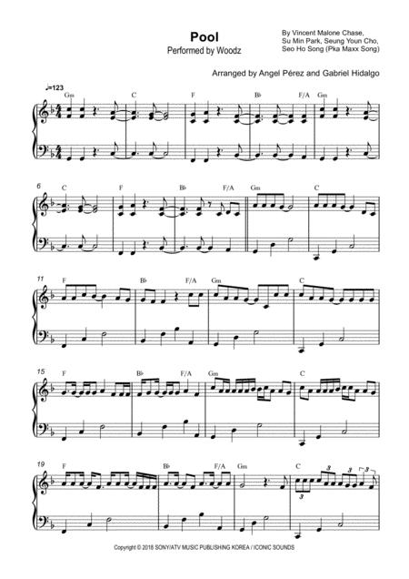 Free Sheet Music Pool Woodz