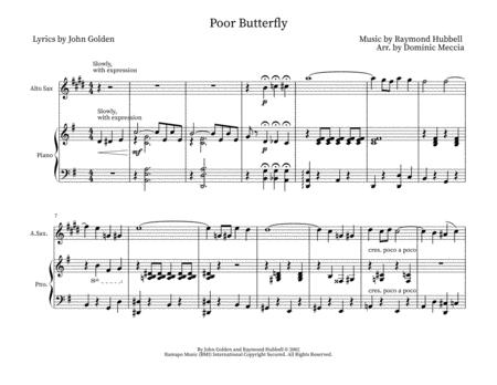 Free Sheet Music Poor Butterfly Alto Bari Sax And Piano Duet