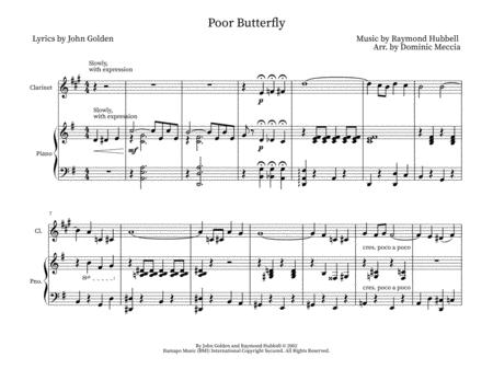 Poor Butterfly Clarinet Bass Clarinet And Piano Duet Sheet Music